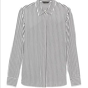 Banana Republic Silk Striped Dillon Blouse sz M